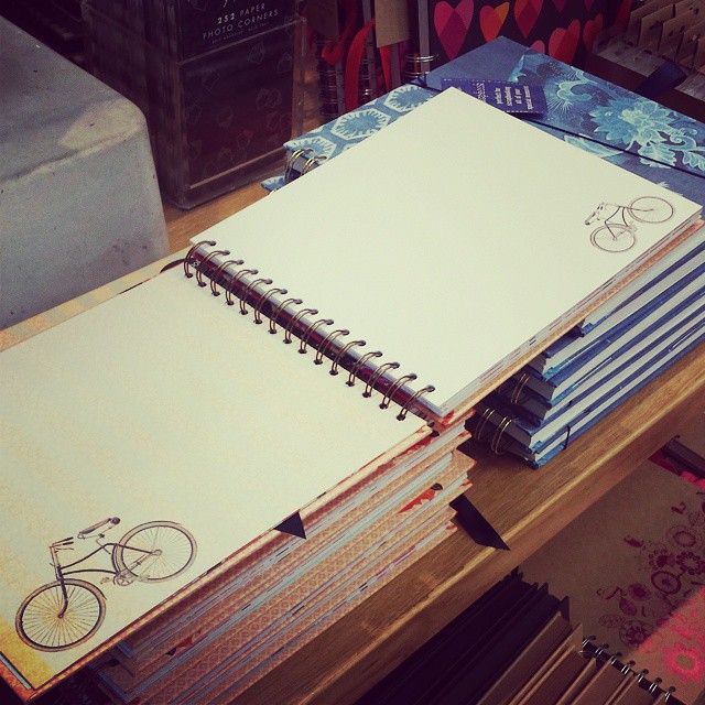 Spotted this bike scrapbook in Paperchase today <3 I love stuff with bikes on. #bike #cycling #bicycle #mybestthingtoday