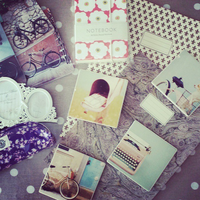 Yesterday's HomeSense haul. Notebooks, photoframe, coasters, pencil case galore #homesense #homedecor #notebook #stationery #bike#bicycle #cycling. Blog post coming soon!