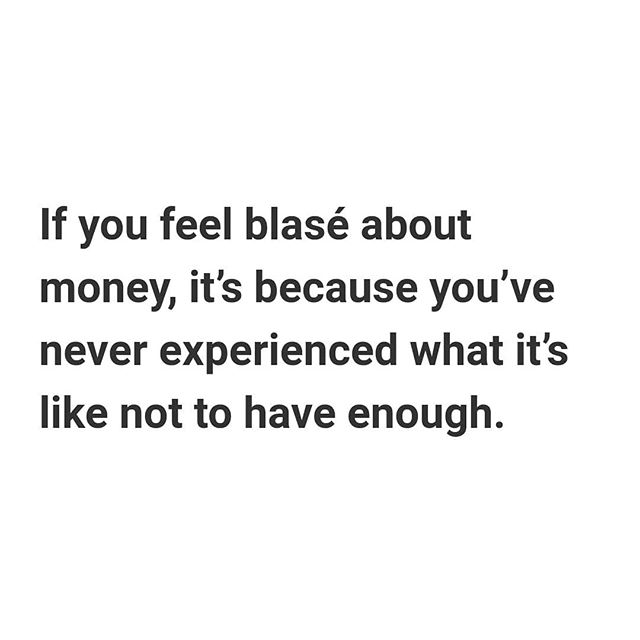 The above is a quote from @moneyaftergrad's brilliant post 'Not Caring About Money Is Stupid, Not Spiritually Superior'
Bridget writes: "There is nothing more important in your life than financial security. Perhaps you’ve grown up in the lap of luxury and therefore haven’t actually experienced the stress of being legitimately broke. It has been my experience that only people with a lucrative safety net, like a generous bank of mom & dad, can really grab hold of the not-giving-a-fuck lifestyle and pretend that dollars don’t matter. For the rest of us, they do. You only have the luxury about pondering the meaning of life when you’re not wondering where your next meal is coming from or how you will keep a roof over your head. Let’s not pretend you’re an existential saint because you’re not going to purchase the Apple Watch. The very fact that you have the luxury to make choices of where you spend your discretionary income means that you have money to spend. But most people have suffered through that terrifying moment at the grocery store where you’re not sure if your debit card will be declined, and we know better. It legitimately shocks me how many people steeped in privilege are genuinely oblivious to the fact that the only reason they were able to pursue a life of leisurely self-exploration was because someone else has funded the real costs of their existence." 👏👏👏👏👏 #personalfinanceforwomen #personalfinance #financialindependence #moneymesstofinancialsuccess #millennialmoney #moneyaftergraduation